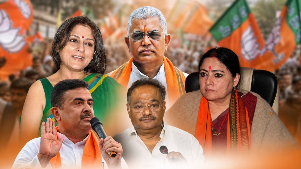 BJP leaders and contenders for West Bengal chief minister after landslide win